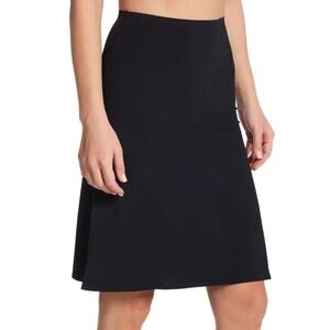 MeMoi CSP20022 22 Inch High-Waisted Bonded Half Slip, Black, Size XL 0171